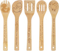 5PCS Duck Wooden Cooking Spoons Set Duck Gifts for Women Kitchen Decor Bamboo Cooking Utensil Spoons for Housewarming Wedding Anniversary Thanksgiving Christmas Gifts Mom Women