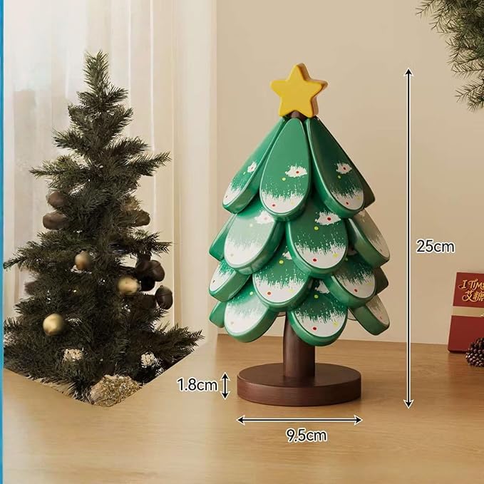 Christmas Tree Trivet,Wooden Tree Trivet Set of 4 Wooden Trivets & 1 Stand Like a Christmas Tree, Foldable Kitchen Wooden,for Hot Dishes Pot Bowl Teapot Hot Pot Holder (Star 3pair)