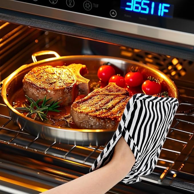 Pot Holders for Kitchen 2 Pack Heat Resistant Hot Pads for Kitchen Counter Decor, Silicone Non-Slip Hot Pads with Soft Cotton Lining Pot Holder Trivets for Kitchens Oven Cooking Baking Pans, Black