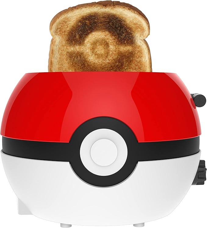 Uncanny Brands Pokemon Pokeball Halo Toaster – Toasts a Pokeball On Your Bread