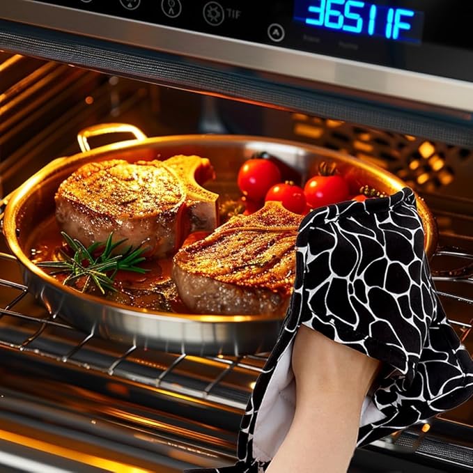 Pot Holders for Kitchen 2 Pack Heat Resistant Hot Pads for Kitchen Counter Decor,Silicone Non-Slip Hot Pad with Soft Cotton Lining Pot Holder Trivets for Kitchens Oven Cooking Baking Pans,Black Stripe