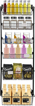 TidyTiers 6-Tier Over-The-Door Pantry Organizer – Heavy-Duty Hanging Rack with Deep Adjustable Baskets – Space-Saving Storage for Pantry, Kitchen, Closets & More