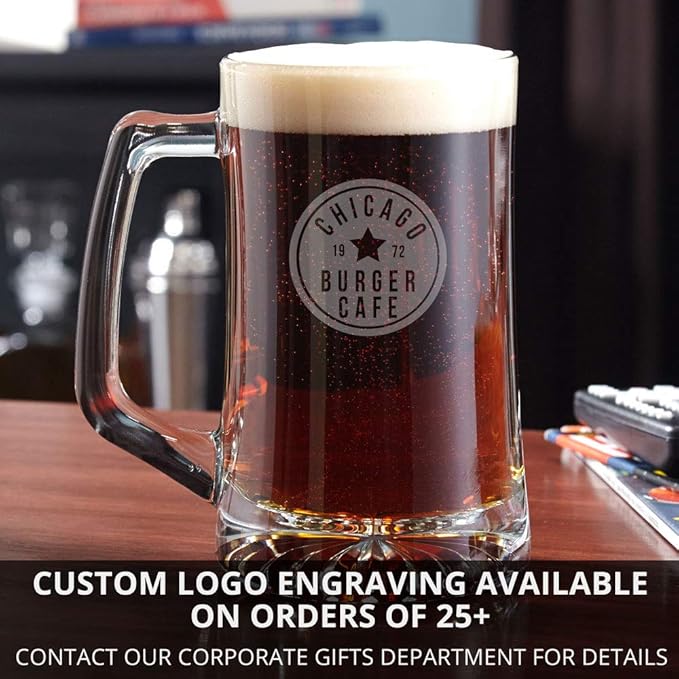 Embossed Beer Mug with Personalized Crest (Custom Product)