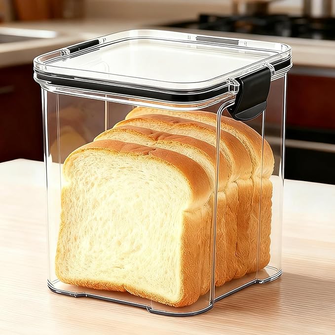 Small Bread Storage Box for Kitchen Bread Box Container Perfect for Homemade Bread and Baked Bread