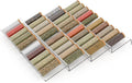 Expandable Acrylic Spice Drawer Organizer – 4-Tier Clear Seasoning Rack Insert for Kitchen Drawers, Adjustable from 9" to 18", Fits Most Spice Jars (Jars Not Included) 8-Pack
