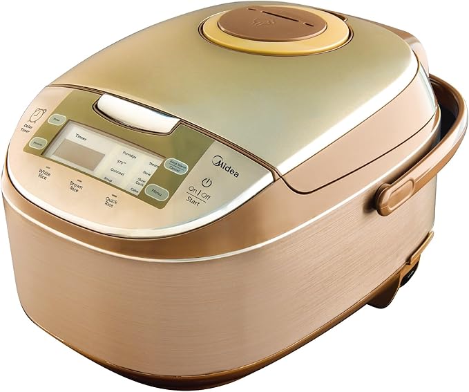 Midea Micom Rice Cooker, Digital Multi-Functional Ricer Cooker/Steamer, Brown Rice, Slow Cooker (3L/5.5Cup, Champange) MB-FS3017