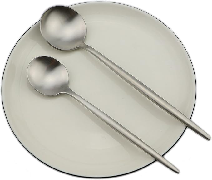 20-Pieces Silver 18/10 Stainles Steel Flatware Set, Knife Fork Spoon Silverware Set, Dinnerware Set Service for 4, Matte Finish, Dishwasher Safe