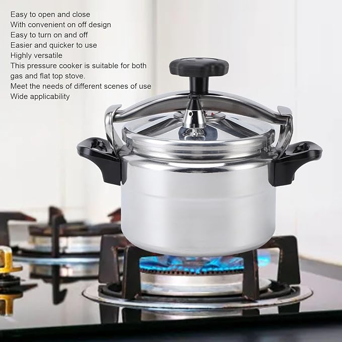 Pressure Cooker,Universal Compound Bottom Pressure Cooker Induction,Aluminium Pressure Canner for Gas Cooktops Flat Top Cooktops Induction Cooktops (5L)
