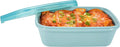 U Konserve Platinum Silicone Food Storage Bento Box Dual Seal Rectangle Container - Leak Proof, Shatter Proof, Dishwasher Safe, Plastic Free - 48oz (Seafoam)