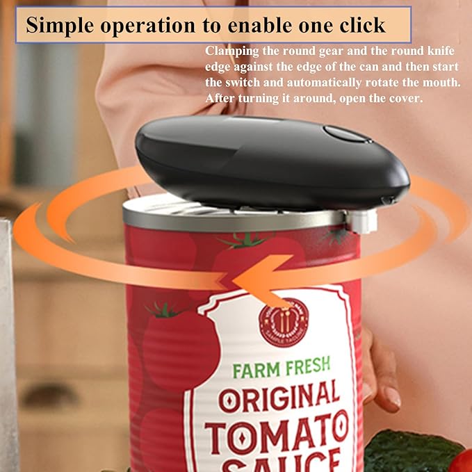 Electric Can Opener for Seniors with Arthritis, Countertop Electric Can Openers for Smooth Edge Cutting,Hands Free Automatic Can Openers for Almost Size Cans