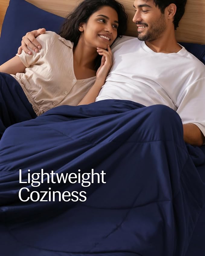 REST® Evercool® Cooling Comforter, Twin/Twin XL, Blanket for Hot Sleepers, All Season Bedding to Keep Cool for Night Sweats, Breathable Lightweight Blanket, 68"x90" Inches, Midnight Blue