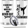 Taekwondo Gifts, Taekwondo Gifts for Boys, 20oz Stainless Steel Tumbler with Lid Straw