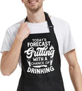 Funny Cooking Aprons for Women Men with Pocket, Grill Apron with Adjustable Neck Strap, Birthday Gift for Dad Mom