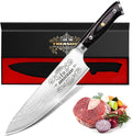 1 Year Anniversary Paper Gifts for Boyfriend, 1st Anniversary Present for Men Him Husband, 8 inch Pro German Chef Knife, One Year Kitchen Knife Gift Set, Best First Year Christmas Birthday Him Gifts