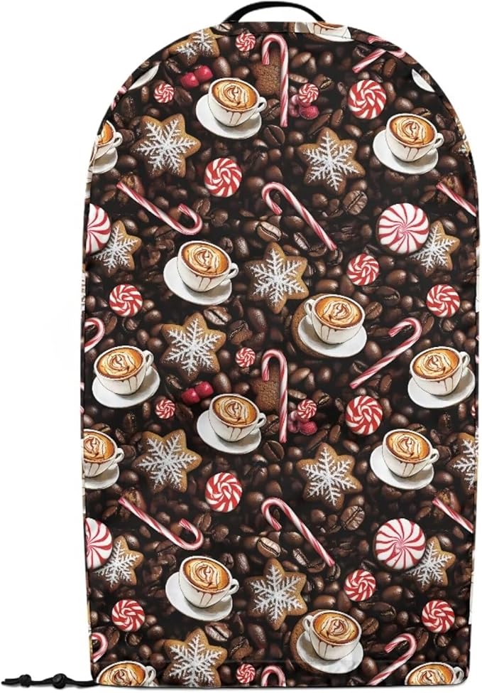 Cane Candy Coffee Blender Cover Dust Cover Appliance Dust Cover for Food Processor Coffee Maker Juice Maker with Top Handle Kitchen Decor Foldable