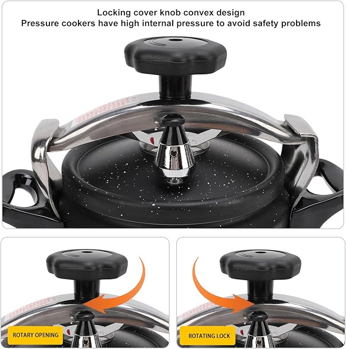 Aluminum Pressure Cooker, Home Explosion Proof Cookware Pressure Canner, Large Capacity Stovetop Pressure Cooker for Gas Stove Induction Cooker (2L)