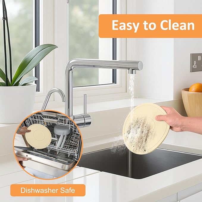 Silicone Trivet Mats Heat Resistant Pot Holders 3 Pack Multipurpose Non-Slip Hot Pads for Kitchen Potholders, Drying mat, Jar Opener, Spoon Holder, Coaster (Apricot)