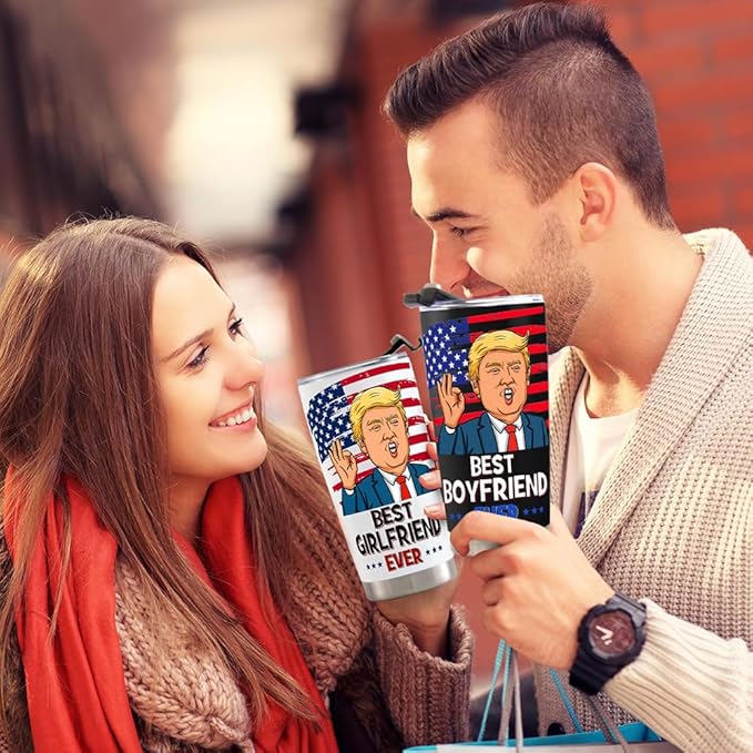 Best Gifts for Boyfriend Gifts from Girlfriend - Funny Christmas Anniversary Birthday Gift for Him Boyfriend Bf, Valentines Day Tumbler Cup, 20 OZ Stainless Steel Insulated Travel Coffee Tumbler Cup