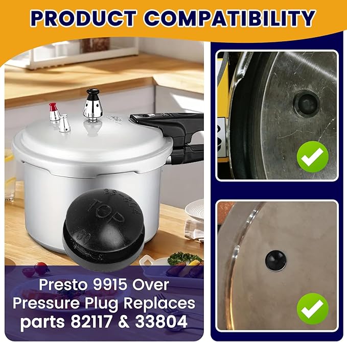 4-PACK 09915 Pressure Cooker Overpressure Plug, fits for Presto,Pressure Cooker accessories
