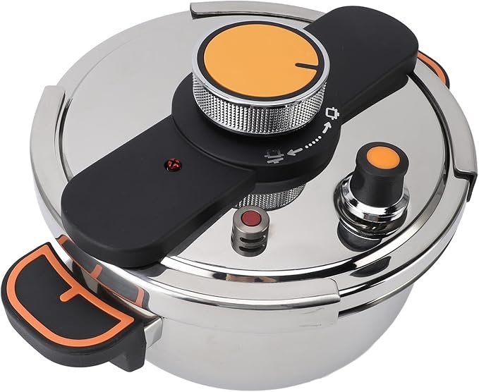 Professional Stainless Steel Pressure Cooker Efficient Even Heating Large Capacity Canning Pot Home Kitchen (5L)