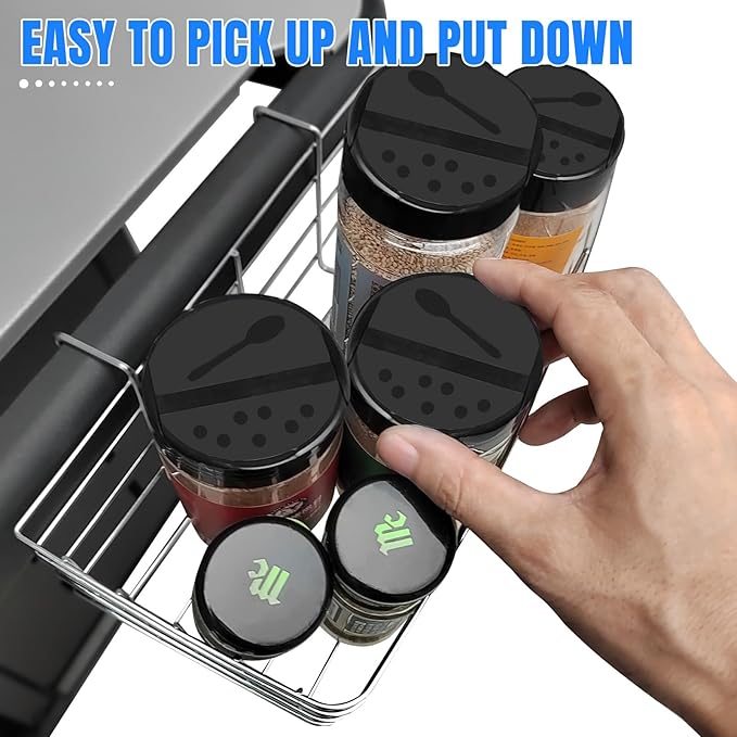 Condiment Caddy, Caddy Collection for Weber Spirit Serial E-210, E-310, E325, E-410, E-425, E-435 Gas Grill, Steel Material with Nickel Plated Finish
