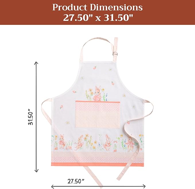 Maison d' Hermine 100% Cotton Apron for women with Pocket Kitchen Chef Apron for Men Cooking Gardening Server Waitress