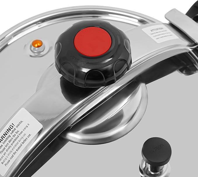 Pressure Cooker, 60Kpa Gas Stove Top Pressure Canner, High-Pressure Pressure Stewing Canner, Cooker Pot for All Stoves (Silver) (9L)