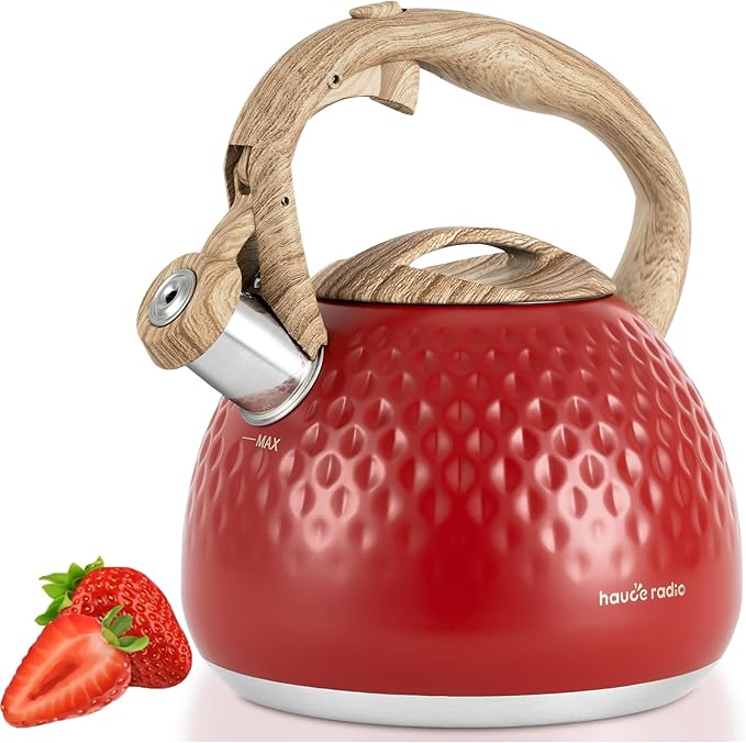 Tea Kettle,2.5 Quart Stovetop Tea Kettles Loud Whistle,Food Grade Stainless Steel Water kettles for Stove Top with Anti-hot Ergonomic Handle,Suitable for All Heat Sources