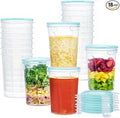 Vtopmart 18 Pack 32oz Deli Containers with Airtight Lids, Soup Containers for Take-out, Plastic Food Storage Containers for Meal Prep, Salad, Fruit, Lunch, Microwave/Dishwasher/Freezer Safe
