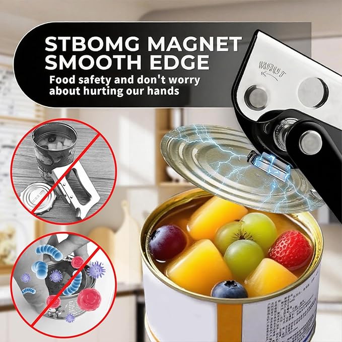 Crank Can Openers Manual,manual can opener,Heavy Duty Commercial Can Opener with Rubber-coated Long Handles for Seniors for Kitchen