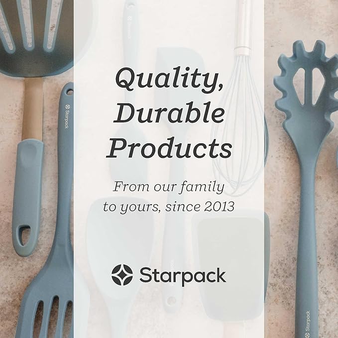 Starpack 'Whip it Good' Silicone Whisk for Nonstick Cookware - Non Scratch, 9.8" Whisk Heat Resistant 600°F - Kitchen Whisks for Cooking, Baking & Stirring - Silicone Coated Durable Rubber Egg Whisks