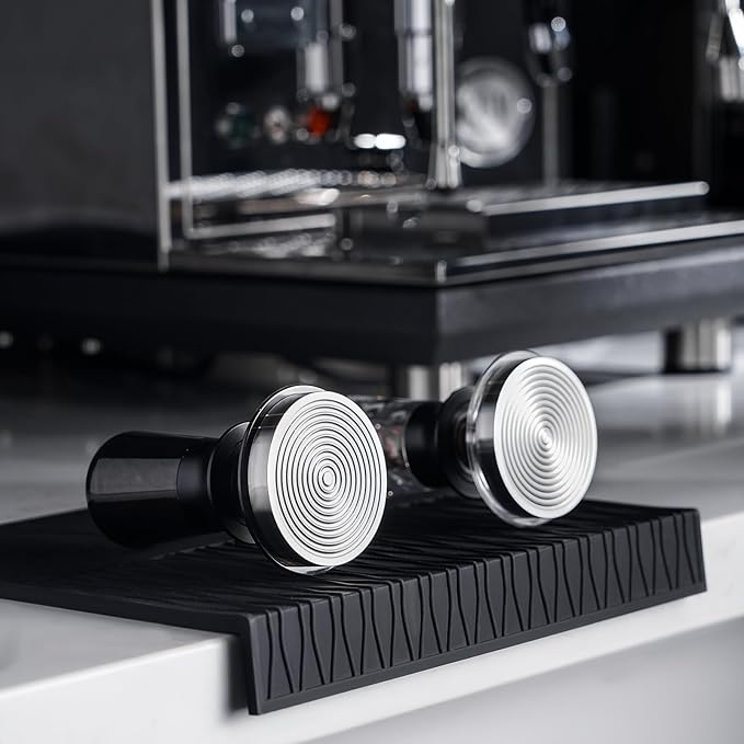 IKAPE 51mm Semi-Transparent Espresso Coffee Tamper, Spring-loaded Calibrated Tamper with Premium Threaded Stainless Steel Base, Compatible with All 51mm Bottomless Portafilters(New Upgrade)