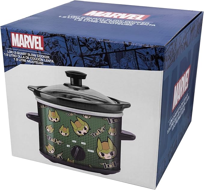 Uncanny Brands Marvel Loki 2qt Slow Cooker- Cook With Your Favorite Mischievous Asgardian
