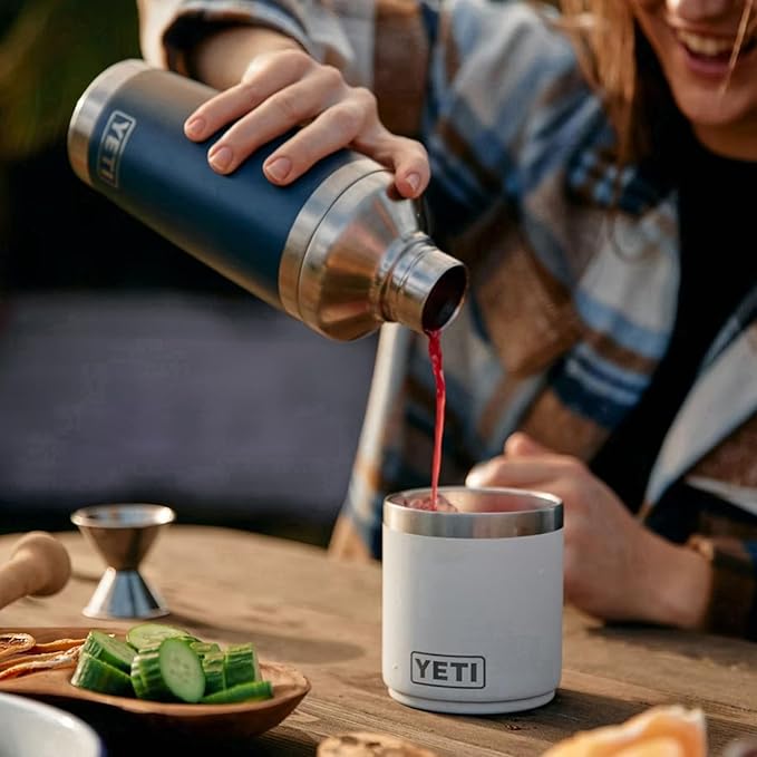 YETI Rambler 20 oz Cocktail Shaker, Stainless Steel, Vacuum Insulated, Black Forest Green