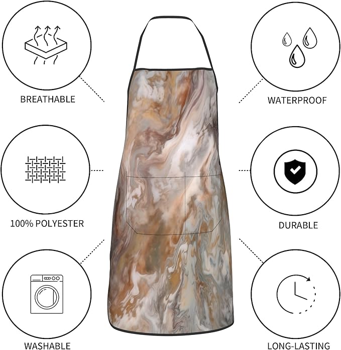 Apron with Pockets for Cooking Chef Kitchen Work Gardening and Salon Size 20.4x28.3 Inch