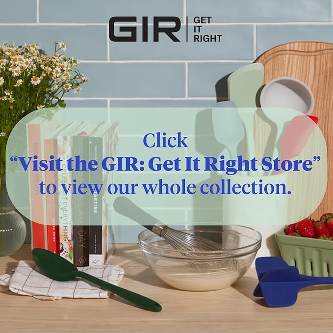 GIR: Get It Right Silicone Slotted Spoon - 13.5" Black Unibody - Perforated Strainer & Skimmer - Heat Resistant to 425°F - Dishwasher-Friendly - Easy-Clean Cooking Spoons for Nonstick Cookware