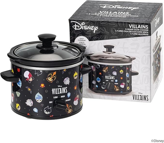 Uncanny Brands Disney Villains 2qt Slow Cooker - Small Kitchen Appliance