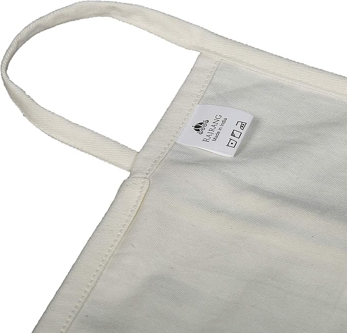 RAJRANG Pure Cotton Waitress Apron Half Server Waist Short Aprons with 3 Pockets