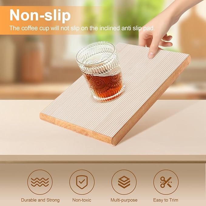 FEXIA 2 Rolls Shelf Liners for Kitchen Cabinets Non-Slip Drawer Liner 24 Inches x 20 FT Waterproof & Oil-Proof Non Adhesive Durable Material Fridge Liner for Shelves