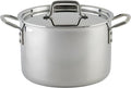 WINCO Tri-Ply Stock Pot, 8-quart, Silver