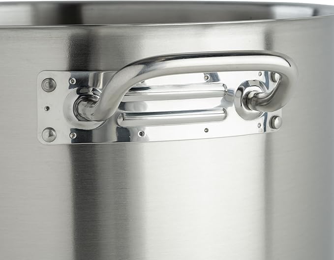 Winware Stainless Steel 32 Quart Stock Pot with Cover, Silver