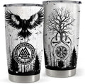 Viking Tumbler 20oz Stainless Steel Insulated Coffee Travel Mug Cup Viking Gifts for Men Husband Dad on Birthday Christmas Fathers Day