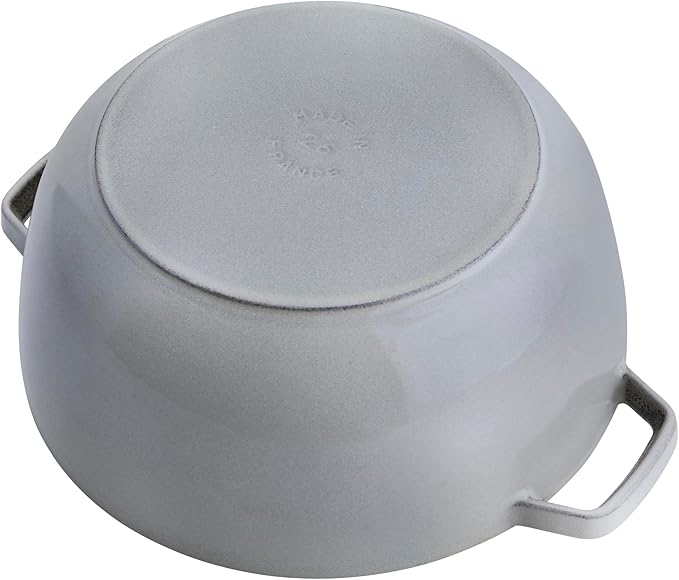 Staub Cast Iron Essential French Oven, Dutch Oven, 5-quart, serves 5-6, Made in France - Graphite Grey