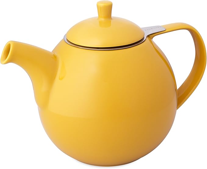 FORLIFE Curve Teapot with Infuser, 45-Ounce, Mandarin