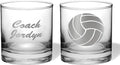 Alterd Industries Volleyball Coach Gift - Personalized Engraved Pint Glass, Beer Glass, End of Season, Coach Accessories, Coaching Gifts, Supplies (Volleyball, Single Whiskey Gift Box)