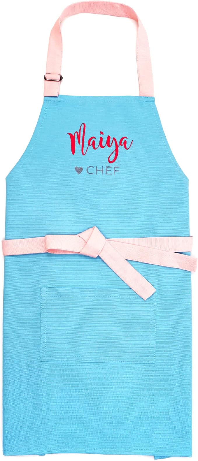 Kids Apron - Embroidered Personalized Cooking Custom Apron with Name, Adjustable, Cotton, with Pockets, for cooking
