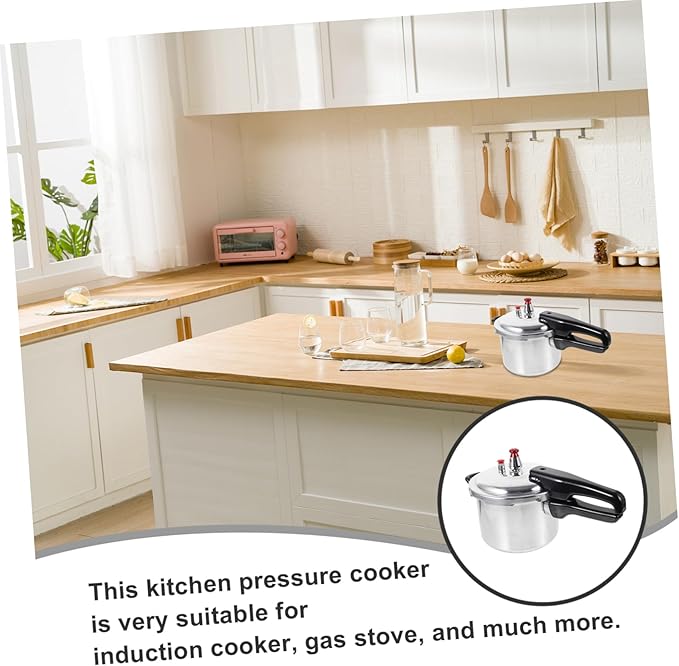 Household Pressure Cooker Composite Base Compatible Gas and Induction Stoves Safe High Pressure Cooking for Small Kitchens