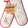 Maison d' Hermine Double Oven Mitt (7" x 35") 100% Cotton Heat Resistant BBQ Cooking Gloves with Loop for Thanksgiving Christmas Decorations Baking Cooking Barbeque Handling Hot Pan (Mountain Life)