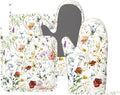 Wildflower Flower Oven Mitts and Pot Holders Set of 4 Silicone Boho Butterfly Hydrangea Kitchen Mitten Gloves and Watercolor Florals Potholders Set Oven Gloves Hot Holders for Kitchen
