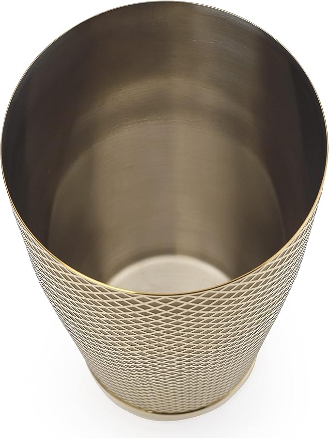 Barfly 28 oz. Diamond Lattice Shaker, Gold Plated